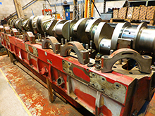 20RK270 Crankshaft on bedplate